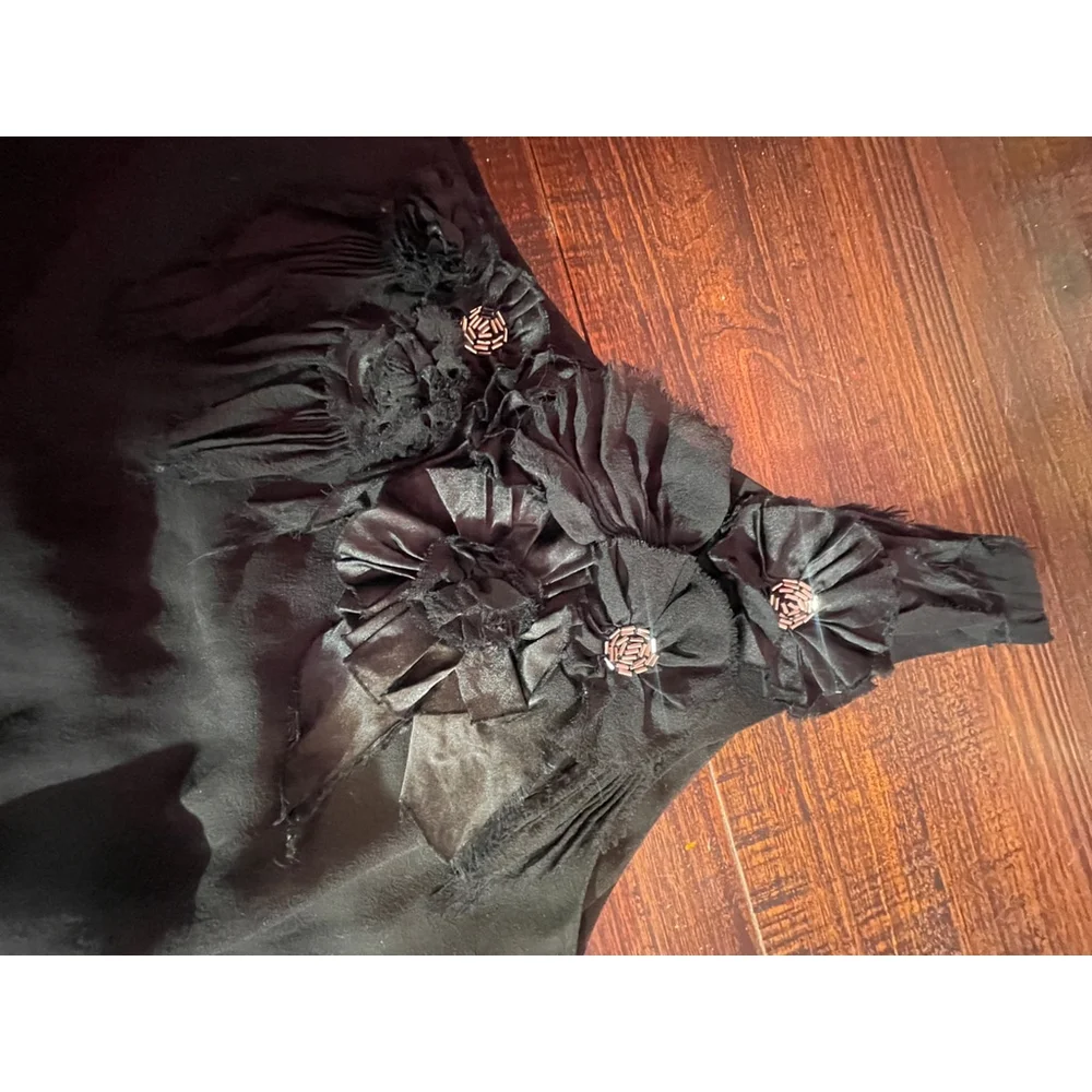 Women's Bebe One Shoulder Top Size S Black - Picture 3 of 8